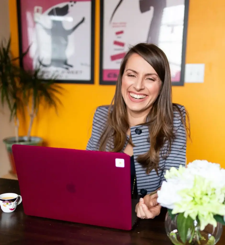 Lyon Creatives founder reviewing website design concepts for local Mount Olive, NJ businesses.